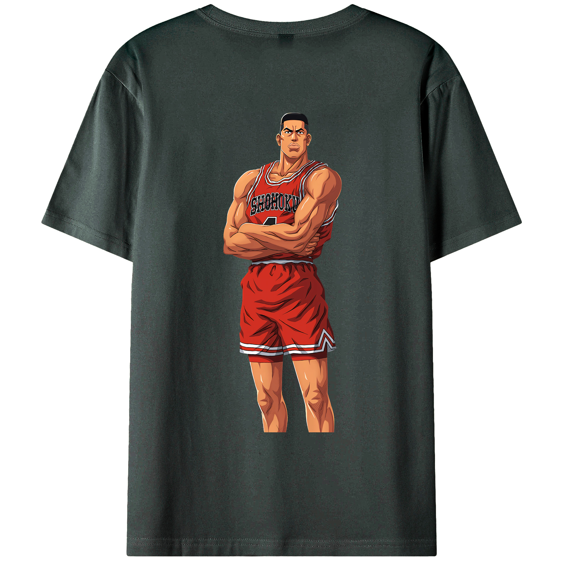 （画像用） SLAM DUNK／スラムダンク 綿100％ メンズ半袖Tシャツ（バックプリント） 通気性